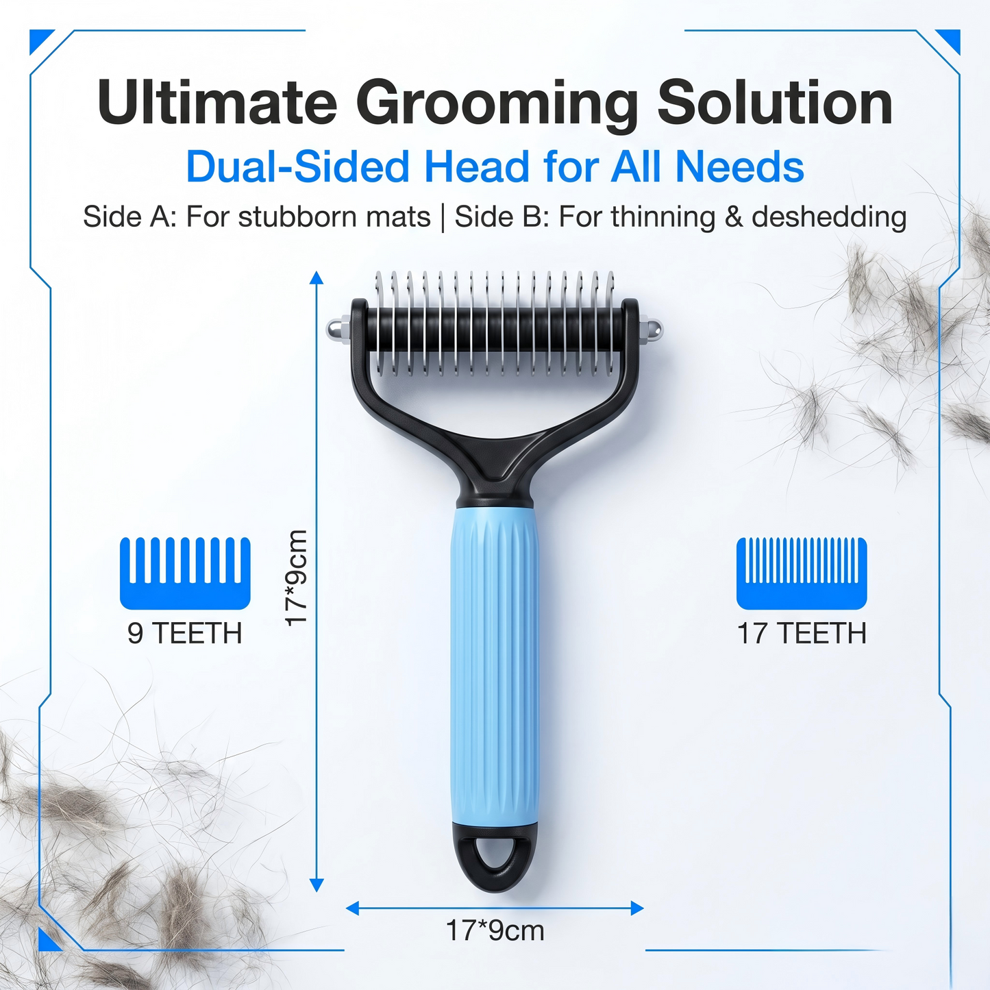Petolia Double-Sided Pet Grooming Comb for Dogs & Cats