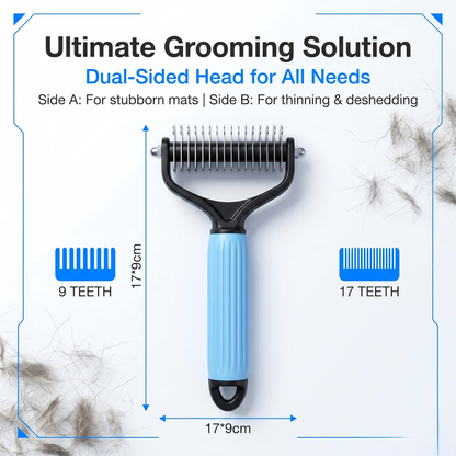 Petolia Double-Sided Pet Grooming Comb for Dogs & Cats